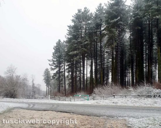 Nevica sui Cimini e sulla Cimina