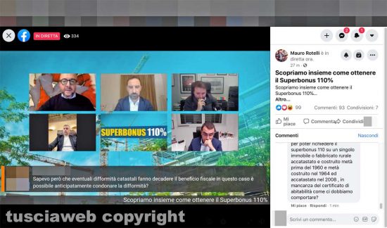 L'incontro on line sul Superbonus 110%