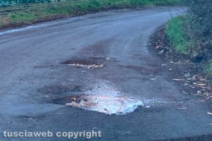 Viterbo - Buche lungo strada Sterpaio