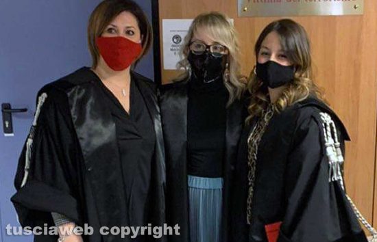 Tribunale - Da sinistra, Simona Mancini, Sabrina Morucci e Valentina Monti
