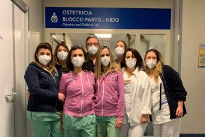Viterbo - Il personale di ostetricia dell'ospedale di Belcolle
