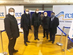 Civitavecchia - Il presidente dell'Adsp Musolino visita la Msc Grandiosa