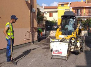 Canino - Lavori in una strada