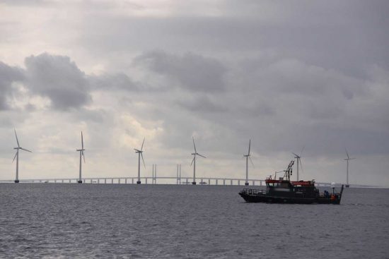 Un impianto eolico offshore