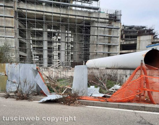 Viterbo - Il cantiere del "Colosseo" al Riello