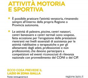 Coronavirus - Lazio in zona gialla - Le regole