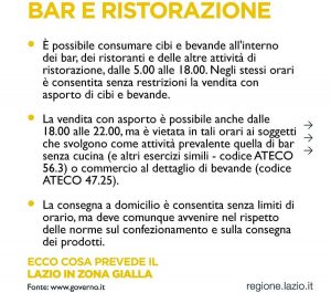 Coronavirus - Lazio in zona gialla - Le regole