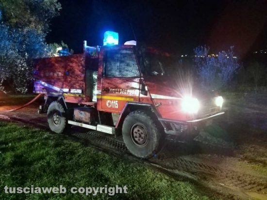 Montefiascone - Cane rimane incastrato in un tubo - L'intervento dei vigili del fuoco