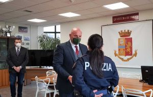 Terni - Questura - Il rientro in servizio della poliziotta