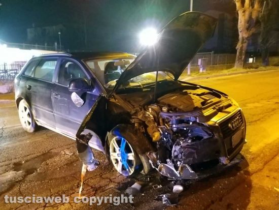 Montefiascone - L'incidente sulla Umbro Casentinese