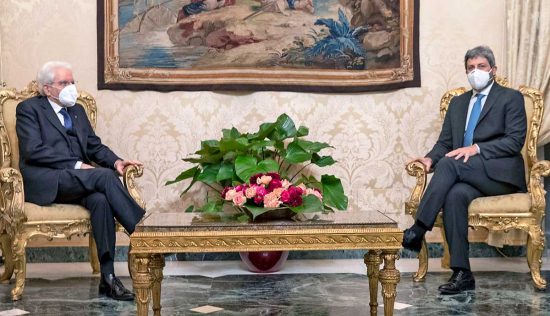 Sergio Mattarella e Roberto Fico a colloquio al Quirinale