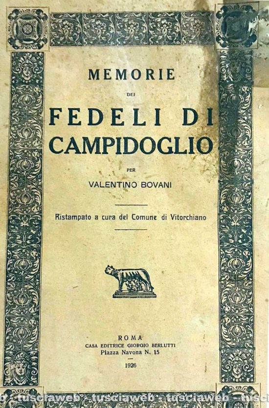 La pubblicazione ritrovata dal sindaco di Vitorchiano Grassotti