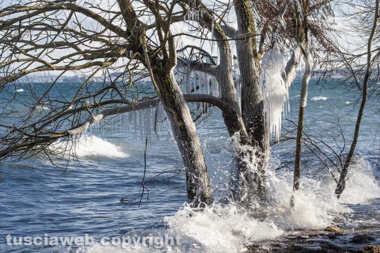 Marta - Ghiaccio e tramontana al lago di Bolsena