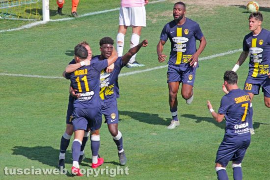 Sport - Calcio - Viterbese - L'esultanza dei gialloblù
