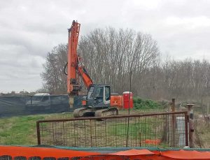 Il cantiere al pozzo San Valentino 