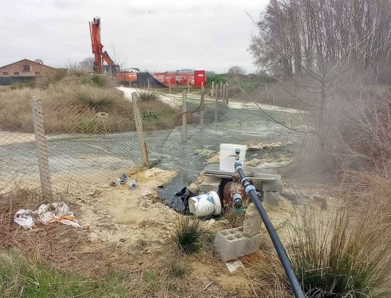 Il cantiere al pozzo San Valentino