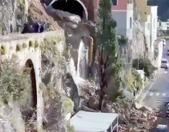 La frana ad Amalfi