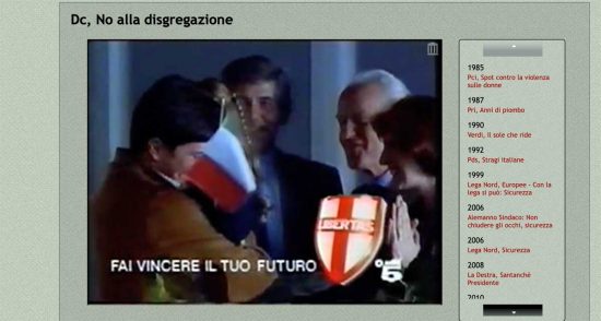 Uno spot elettorale della Dc