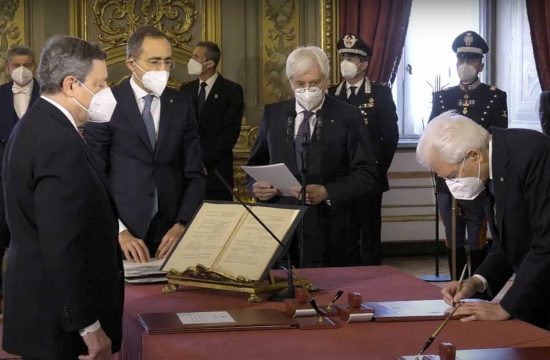 Il giuramento di Mario Draghi
