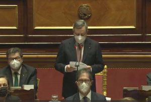 Mario Draghi al Senato