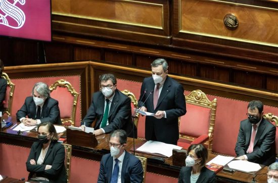 Mario Draghi al senato