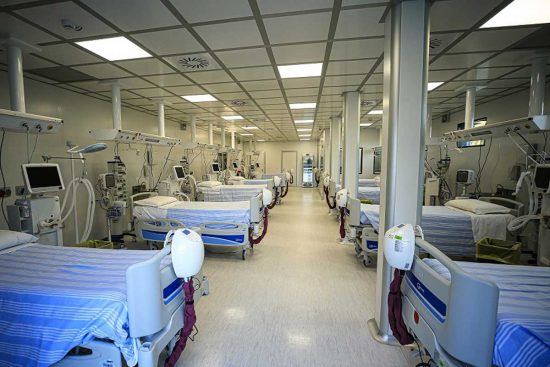 I nuovi posti in terapia intensiva dell'ospedale Pertini di Roma