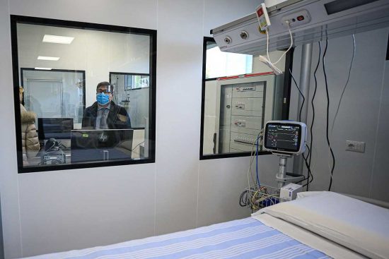 I nuovi posti in terapia intensiva dell'ospedale Pertini di Roma