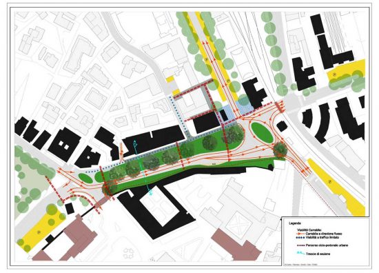 La viabilità a piazzale Gramsci nel progetto di Viterbo 2020
