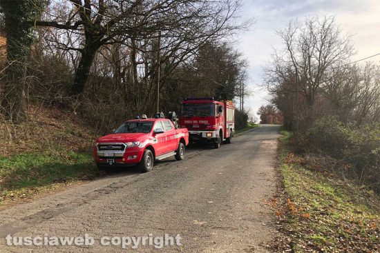 Acquspendente - I vigili del fuoco sul posto