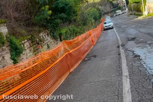 Viterbo - Le transenne in via della Pila
