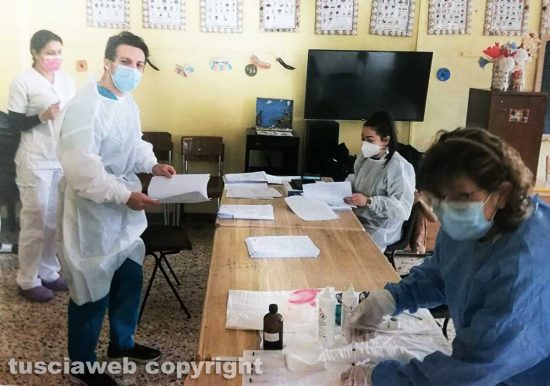 Viterbo - Covid - La somministrazione dei vaccini al Centro Giovanni XXIII