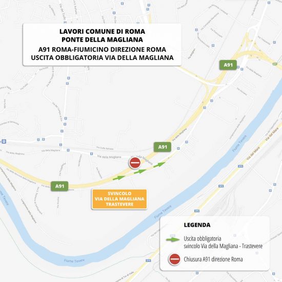 Lavori sulla Roma - Fiumicino