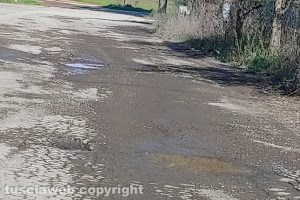 Viterbo - Buche in strada Rinaldone