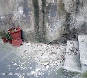 Calcinacci nel centro storico di Vallerano