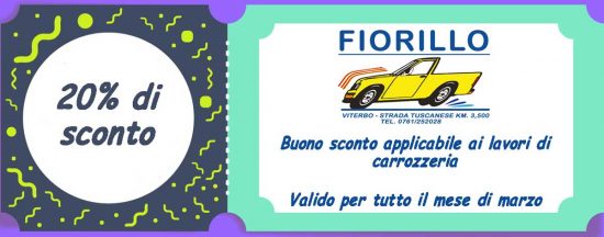 Buono sconto alla Carrozzeria Fiorillo
