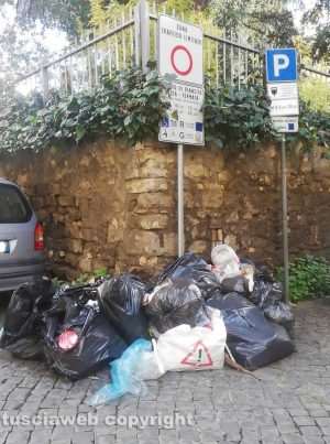 Viterbo - Rifiuti abbandonati in via dei Mille