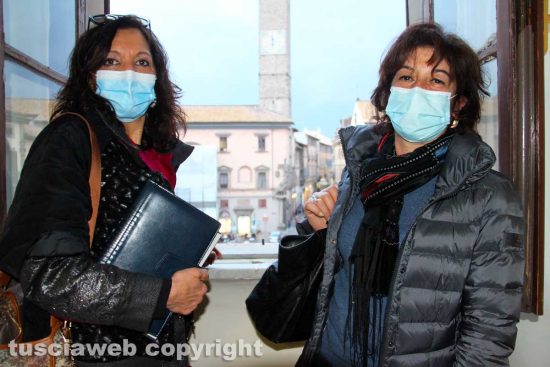 Viterbo - Le sindacaliste Elvira Fatiganti (UilTucs) e Donatella Ayala (Filcams Cgil)