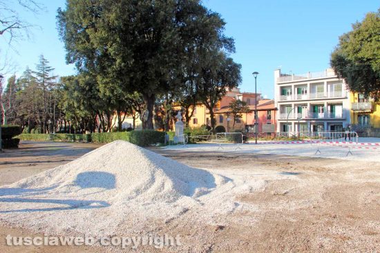 Viterbo - Lavori in corso a pratogiardino Lucio Battisti