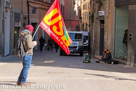 Viterbo - Covid, la mobilitazione dell'Usb