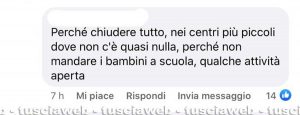 I commenti dei lettori agli articoli di Tusciaweb sulla zona rossa nel Lazio da lunedì 15 marzo