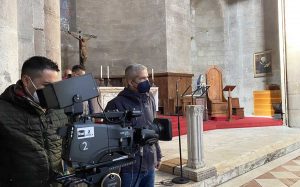 Viterbo - La troupe Rai per le celebrazioni dei 750 anni del conclave