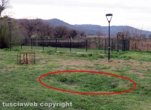 Orte - Deformazioni del terreno vicino alle terme