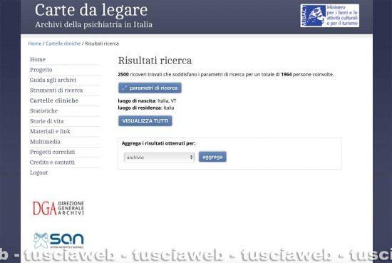 Carte da legare - I viterbesi ricoverati nei manicomi italiani