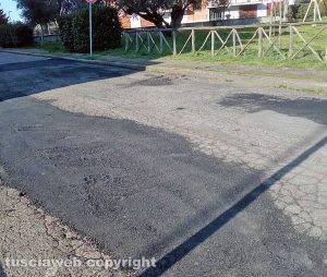 Viterbo - Le zone riasfaltate a Santa Lucia
