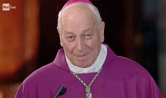 Viterbo - La messa in diretta Rai - Il vescovo Lino Fumagalli