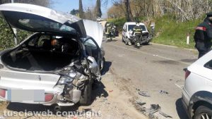 Capranica - L'incidente lungo la Cassia sud