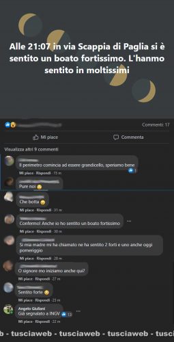 Orte - Allarme boato a via Scappia di Paglia