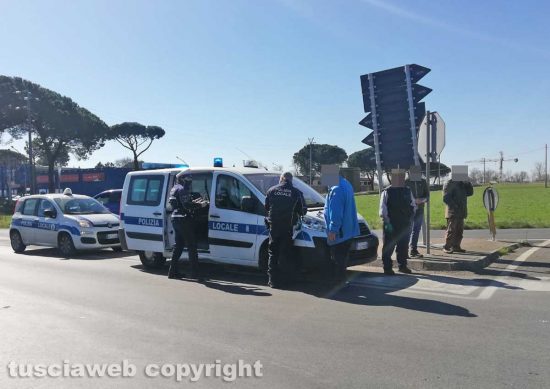Viterbo - Incidente sulla Cassia nord - La polizia locale
