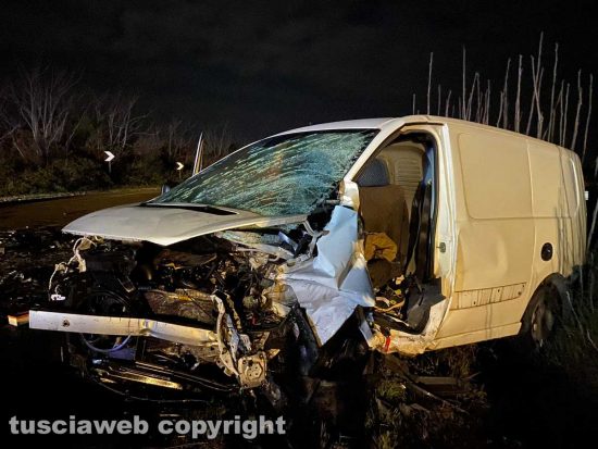 Viterbo - L'incidente sulla Tuscanese
