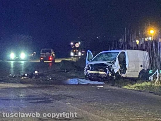 Viterbo - L'incidente sulla Tuscanese
